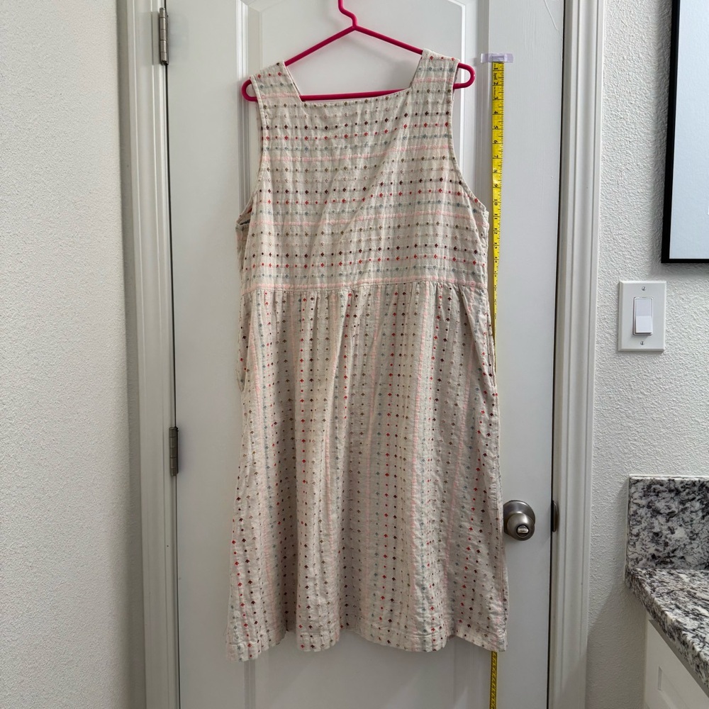 Ace & Jig dress in cream/natural with dazzling neon & metallic details. Pockets! - Picture 5 of 6